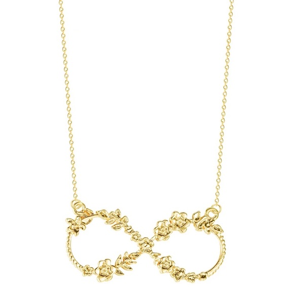 🆕 Floral Infinity Gold Necklace - Picture 3 of 4